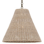 Goodman Pendant - Antique Nickel / Ash Rattan