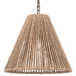 Goodman Pendant - Antique Nickel / Natural Abaca