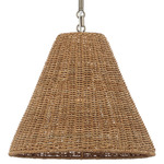 Goodman Pendant - Antique Nickel / Toast Rattan