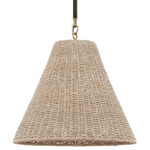 Goodman Pendant - Bronze / Hand-Rubbed Antique Brass / Ash Rattan