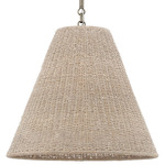 Goodman Pendant - Antique Nickel / Ash Rattan