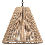Goodman Pendant - Bronze / Natural Abaca
