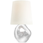 Adria Cordless Crystal Table Lamp - Crystal / Linen