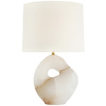 Adria Table Lamp - Alabaster / Linen