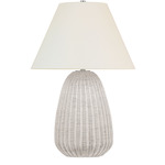 Kokomo Table Lamp - Chalk Wicker / Linen