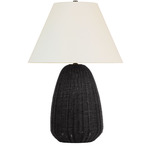 Kokomo Table Lamp - Charcoal Wicker / Linen