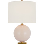 Elsie Cordless Table Lamp - Blush / Linen