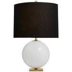 Elsie Bold Cordless Table Lamp - Cream / Black