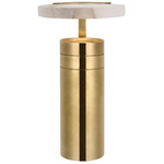 Melange Rechargeable Floating Disc Table Lamp - Antique Burnished Brass / Alabaster