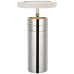 Melange Rechargeable Floating Disc Table Lamp - Polished Nickel / Alabaster
