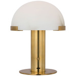 Melange Rechargeable Table Lamp - Antique Burnished Brass / Alabaster