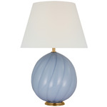 Talia Cordless Table Lamp - Blue / Linen
