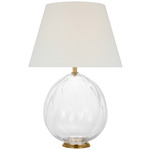 Talia Cordless Table Lamp - Clear / Linen