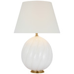 Talia Cordless Table Lamp - White / Linen