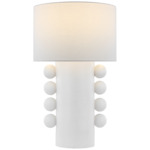 Tiglia Cordless Table Lamp - Plaster White / Linen