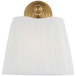 Matos Wall Sconce - Hand-Rubbed Antique Brass / Silk Pleat