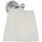 Matos Wall Sconce - Polished Nickel / Silk Pleat