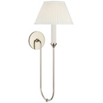 Ingela Wall Sconce - Polished Nickel / Silk Pleat