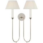 Ingela Wall Sconce - Polished Nickel / Silk Pleat