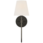 Polaris Curve Wall Sconce - Bronze / Linen