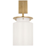 Elias Wall Sconce - Antique Burnished Brass / White