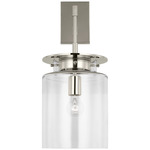 Elias Wall Sconce - Polished Nickel / Clear