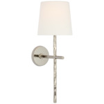 Collette Tail Wall Sconce - Polished Nickel / Linen