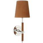 Bryant Leather Wall Sconce - Polished Nickel / Natural Leather