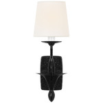 Amalfi Wall Sconce - Waxed Black / Linen