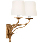 Amalfi Wall Sconce - Milano Gold / Linen