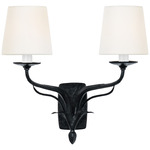 Amalfi Wall Sconce - Waxed Black / Linen