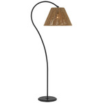 Dume Floor Lamp - Aged Iron / Natural Abaca