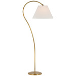 Dume Floor Lamp - Hand-Rubbed Antique Brass / Linen