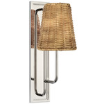 Rui Wall Sconce - Polished Nickel / Natural Wicker