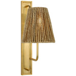 Rui Wall Sconce - Hand-Rubbed Antique Brass / Natural Abaca