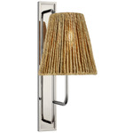 Rui Wall Sconce - Polished Nickel / Natural Abaca