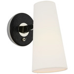 Olina Wall Sconce - Polished Nickel / Ebony / Linen