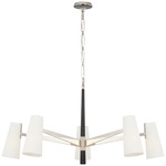 Olina Chandelier - Polished Nickel / Ebony / Linen