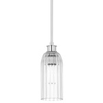 Asalea Pendant - Polished Nickel / Clear