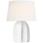 Melanie Cordless Table Lamp - Crackled Ivory / Linen