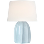 Melanie Cordless Table Lamp - Crackled Moonseed / Linen