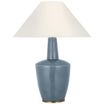 Paros Table Lamp - Polar Blue Crackle / Linen