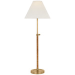Basden Adjustable Table Lamp - Antique Burnished Brass / Linen