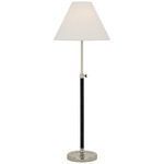 Basden Adjustable Table Lamp - Polished Nickel / Linen