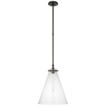 Parkington Cone Pendant - Bronze / White