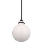 Parkington Globe Pendant - Bronze / White