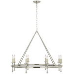 Classic Bare Ring Chandelier - Polished Nickel