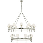 Classic Tier Chandelier - Polished Nickel / Linen