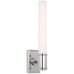 Owen Bathroom Vanity Light - Polished Nickel / White