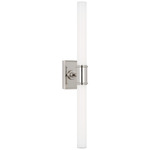 Owen Bathroom Vanity Light - Polished Nickel / White